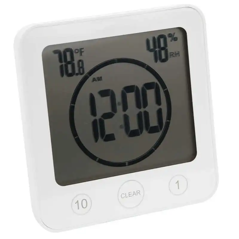 

Digital Display Thermometer White Outdoor Garden Waterproof Temperature Meter with Hook White/Green/Blue
