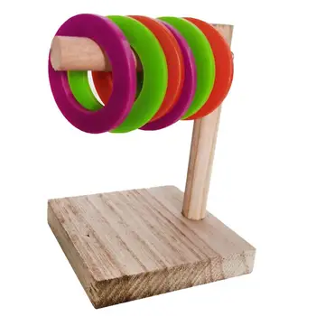 

1 Set Bird Interaction Toy Pet Parrots Stand Board Portable Ring Shape Bird Toy For Bird Pet Parrots