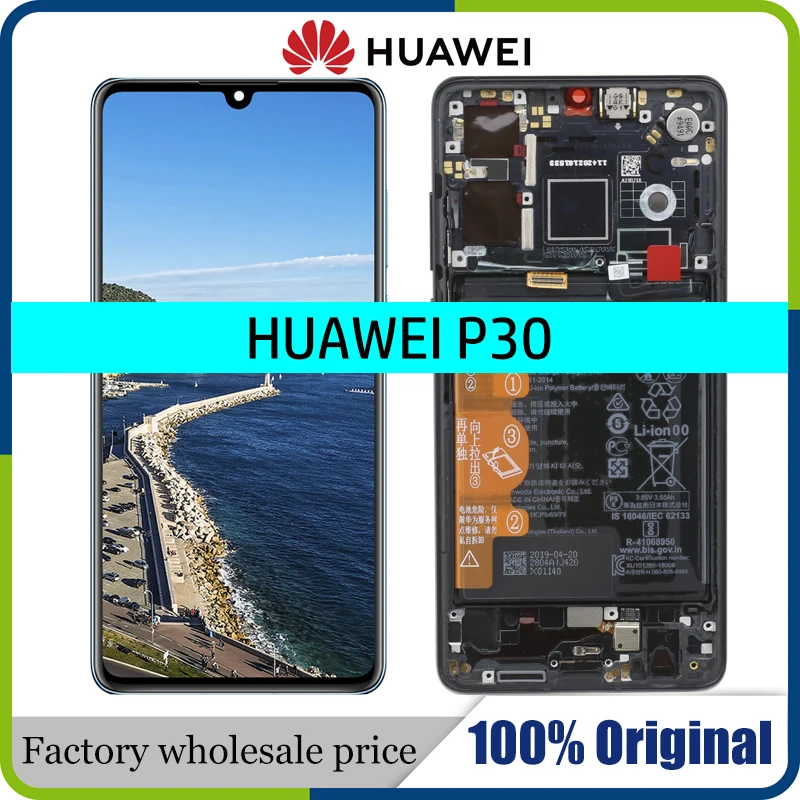 

Original 6.1" For Huawei P30 LCD ELE-L29 ELE-L09 Display Touch Screen Digitizer Assembly Replacement For Huawei P30 LCD ELE-AL00