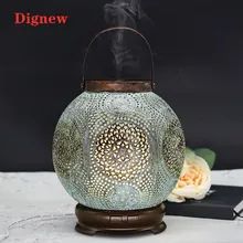 120ML Air Humidifier Aroma Essential Oil Diffuser Mist Maker Handmade Iron Home SPA LED Lights