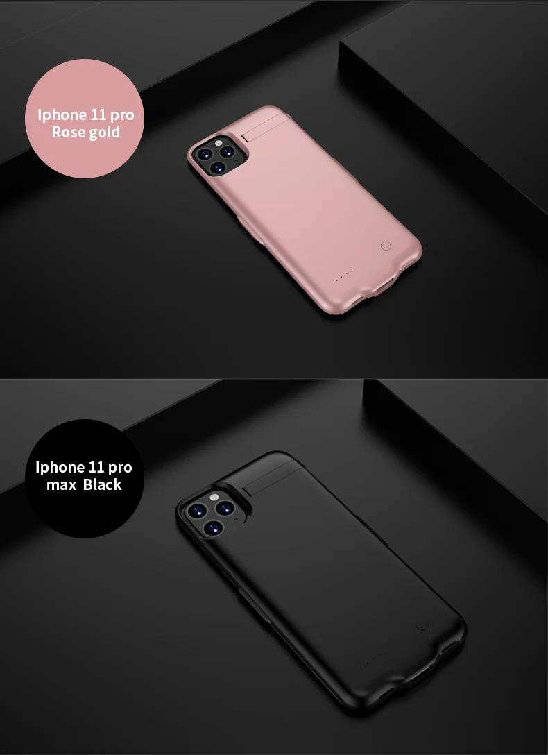 Ультратонкий чехол-накладка Мощность Батарея чехол для iphone 11 с стенты поддерживающих колесиков выполнены Батарея чехол для iphone 11 Pro Max Все включено» позволяет легко убирать за 11