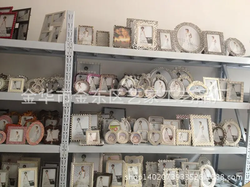 European Style Creative Simple Milky White Silver Edge Hollow out 7-Inch 10-Inch Frame Manufacturers Direct Selling Wholesale St
