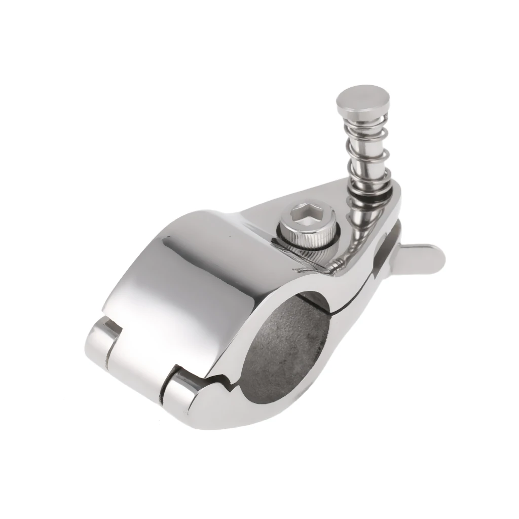 Universal Marine Boat Canopy Cover Clamp- Top Deck Hinge Jaw Slide Eye End Fitting/ Hardware DIY Tool for 0.87inch Tube Dia