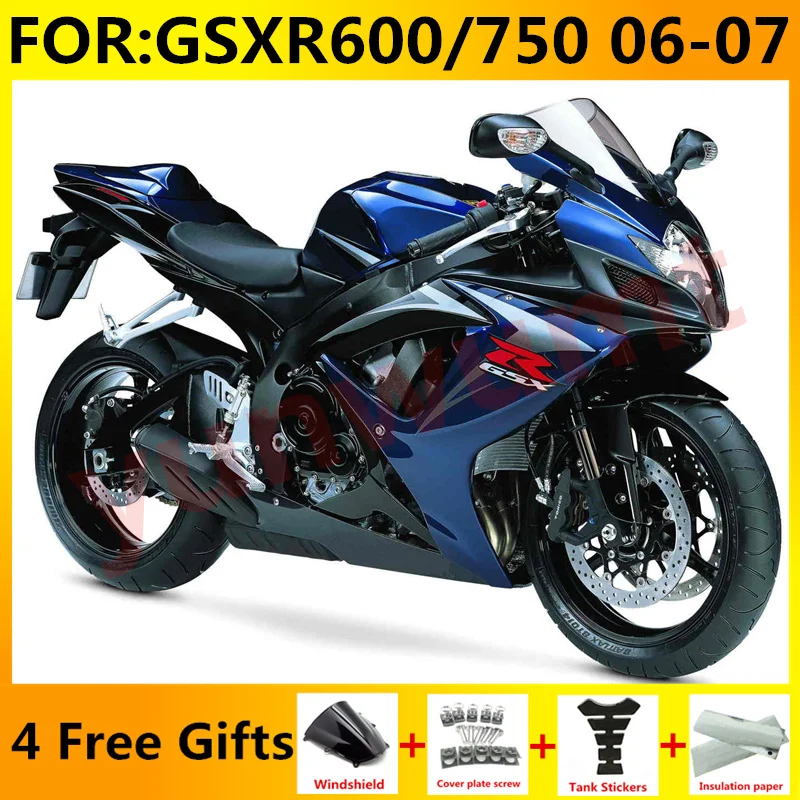 Мотоцикл литья под давлением обтекателя Для Suzuki GSXR600 GSXR 600 06 07 GSX-R 750 2006 2007 K6 ABS