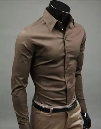 Мужские рубашки, мужские нарядные рубашки, деловая рубашка с длинным рукавом и воротником, тонкая модная блуза для мужчин, xxxxxl размера плюс - Цвет: RR-L47