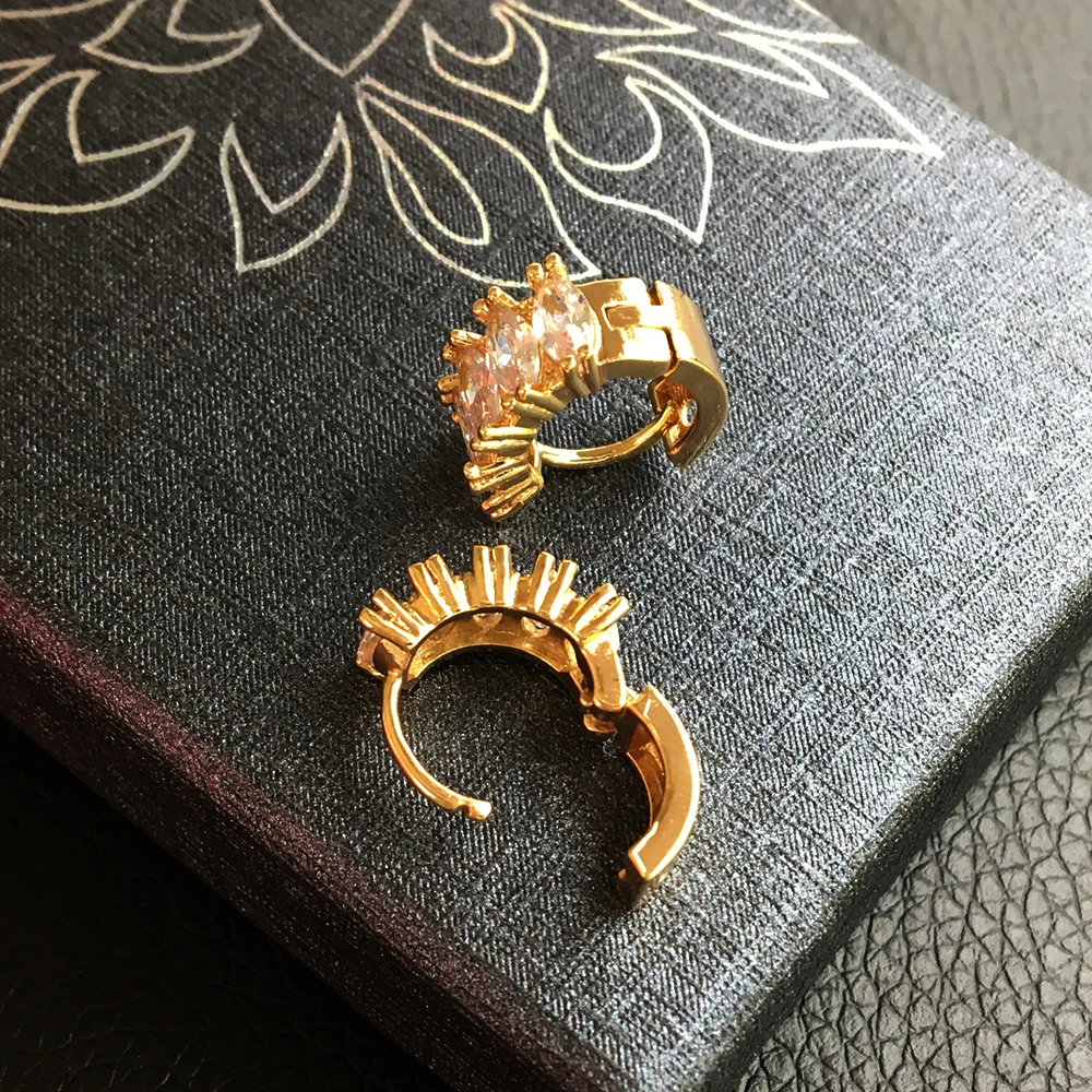 Новые серьги-кольца в европейском и американском стиле с фианитами серьги из