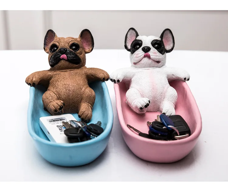 Lucky dog обувной шкаф украшение смолы бульдог модель новоселье Подарочная коробка для хранения ключей в гостиной домашний декор