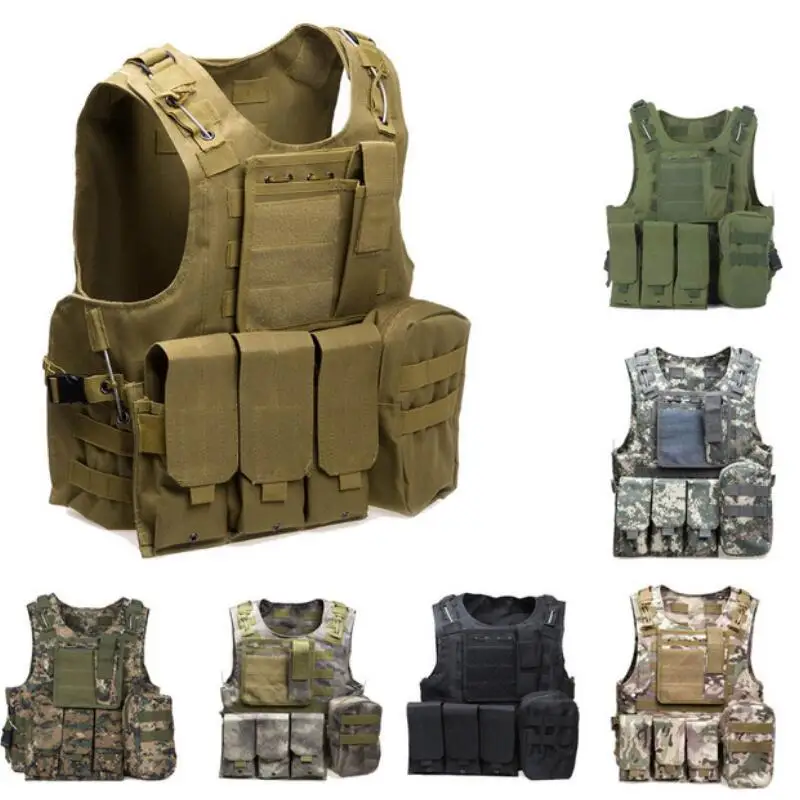

USMC Airsoft Military Tactical Vest Molle Combat Assault Plate Carrier Tactical Vest CS Outdoor HuntingVestProtective Clothing