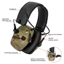 Taktyczne kamuflaż elektroniczne strzelanie nauszniki w celu zwiększenia ochrony przed hałasem dźwięk ochrona słuchu zestaw słuchawkowy z redukcją szumów
