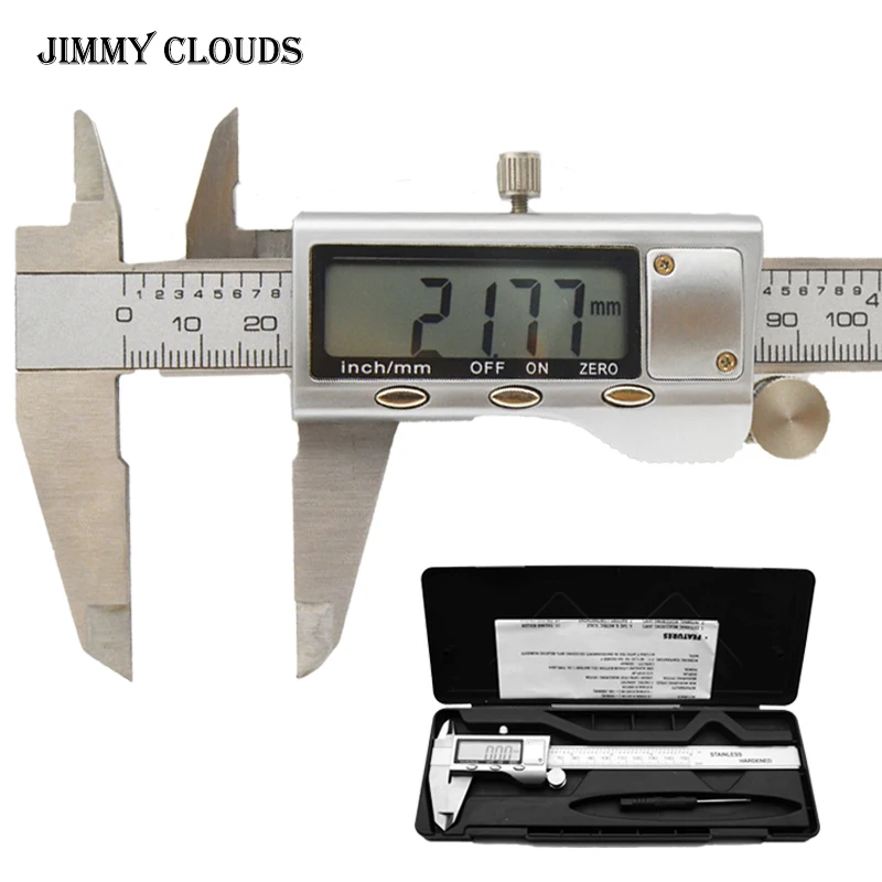 " / 0-150mm LCD Screen Smooth-gliding Durable Stainless Steel Digital Caliper Electronic Measuring Tool