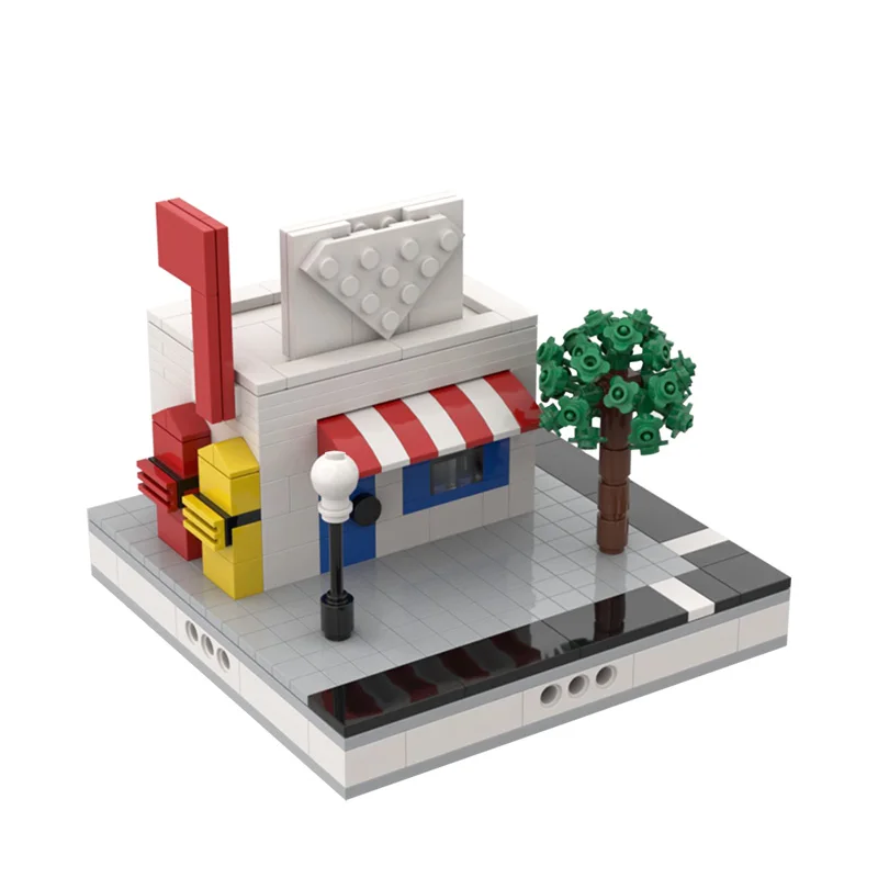 MOC Toys City Street Scene Tree Post Office for a Modular Building Blocks Construction Bricks Model For Kids Gift | Игрушки и хобби
