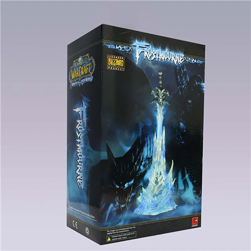 WOW Артас оружие Frostmourne меч с светодиодный освещения Figma Starz ПВХ Фигурки Модель