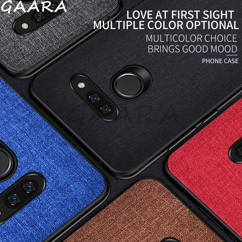 

Retro Fabric Phone Case for Sony Xperia 1 Cover Candy Color Silicone Cases For Sony Xperia 1 Soft edge Fundas Matte Back Capas