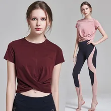 SJ-MAURIE, женские футболки для бега, для тренировок, футболка Топы для фитнеса, быстросохнущие футболки для йоги, для тренировок, йоги, спортивная одежда, футболка с коротким рукавом