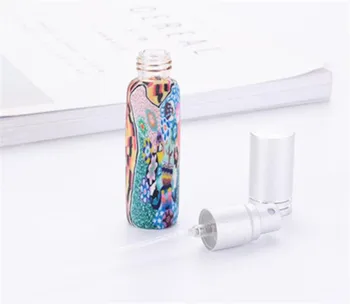 

Hot 600pcs/lot Painting Glass Perfume Bottles with Spray Aromatherapy Perfumes 10ml Refillable bottle With Atomizer Travel