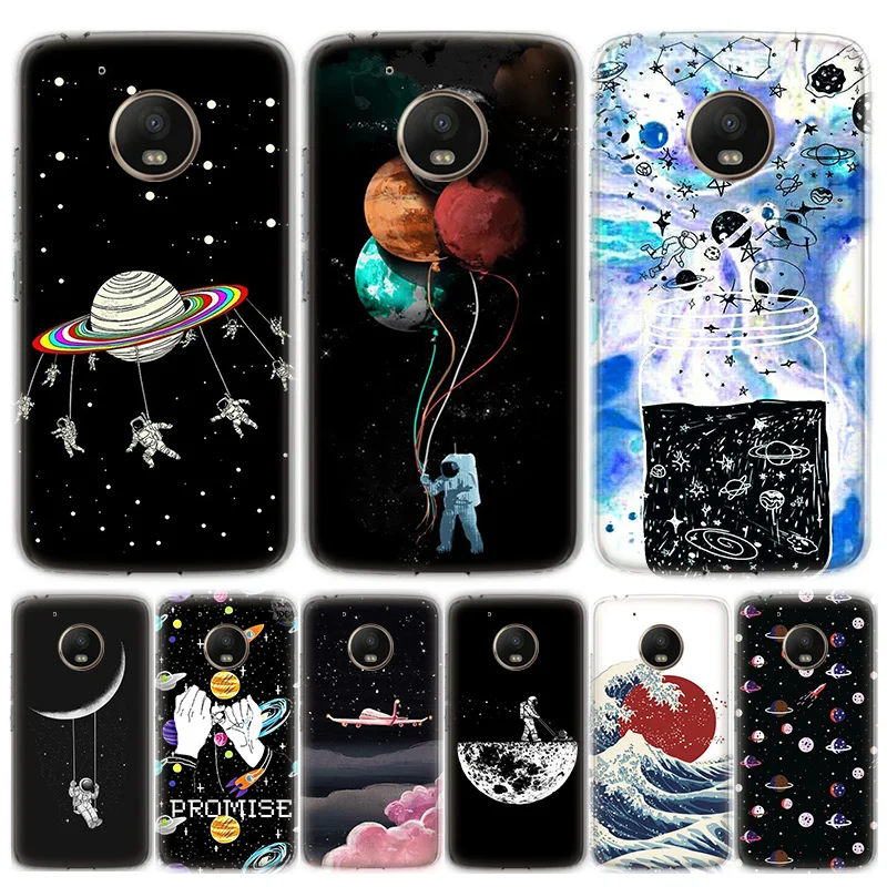 Чехол для телефона Merrry Go Planet Space Motorola MOTO G8 G7 G6 G5 G5S G4 E6 E5 E4 Plus Play Power One Action мягкий