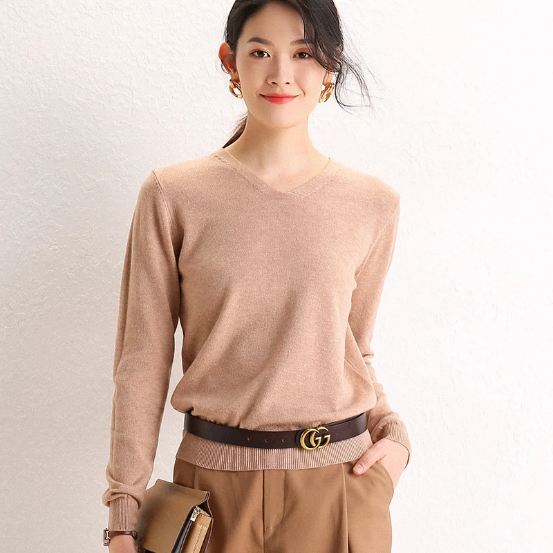 

New 2019 Autumn Cashmere Sweater Women Knit Wool Pullovers Long Sleeve Shirt Outwear Women Winter Clothes Jersey Mujer Invierno