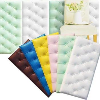 

Children's Tatami Anti-collision Soft Pack Wall Sticker Self Adhesive Wallpaper for Bedroom Kids Room Nursery Home Deco