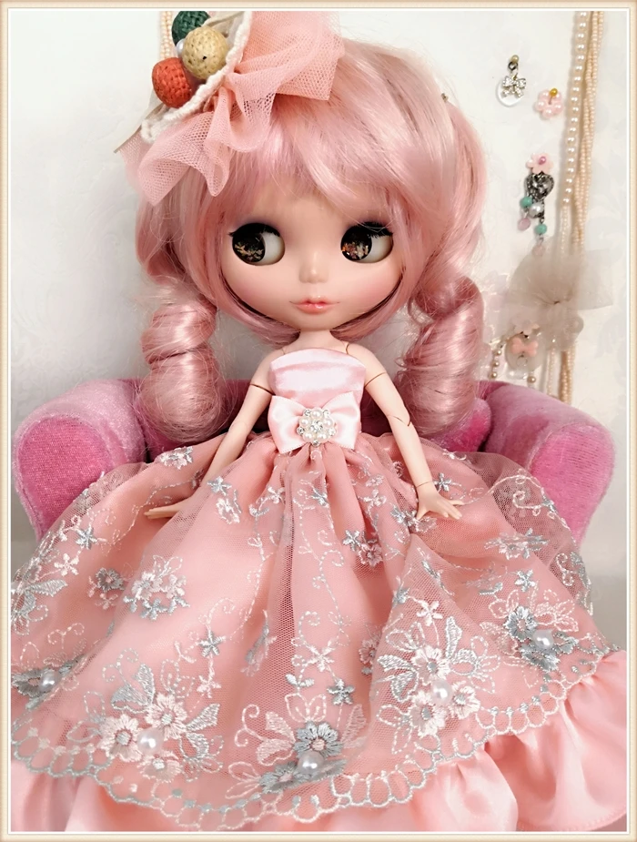 1/6 Кукольное платье Blyth, кружевное платье Blyth, наряд(Fit blyth, ICY, azone, pullip, mmk, lati, ob.1/6 doll