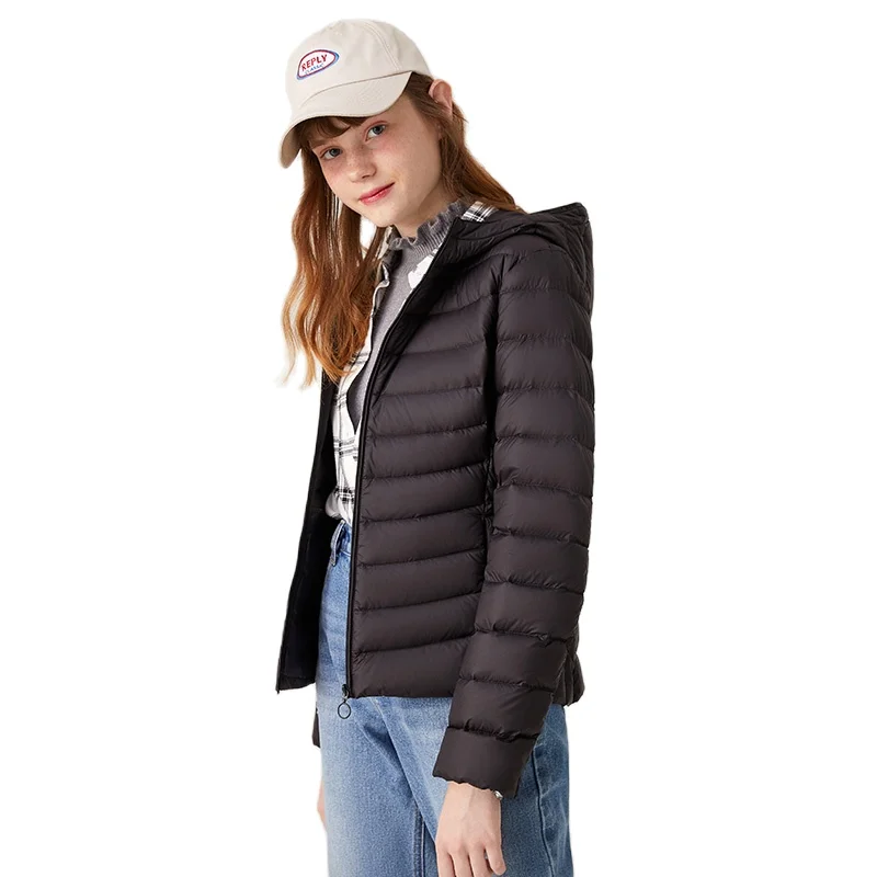 Winter Jacket Coat Velvet SEMIR Women Outwear Hooded-Down Warm New Plus Portable