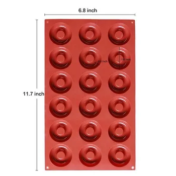 

18 Identical Donut Cake Molds On Silica Gel Edible Silicone Cake Mold Multifunctional Mould Low Carbon Environmental Protection