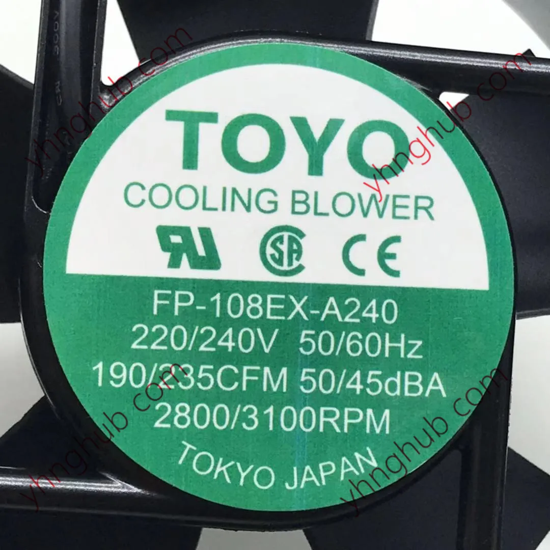 Toyo Fp108ex-a240 ac 240v 1.9a 172x150x51 mm Ventilador de Refrigeração do Servidor de Fios - Imagem 4