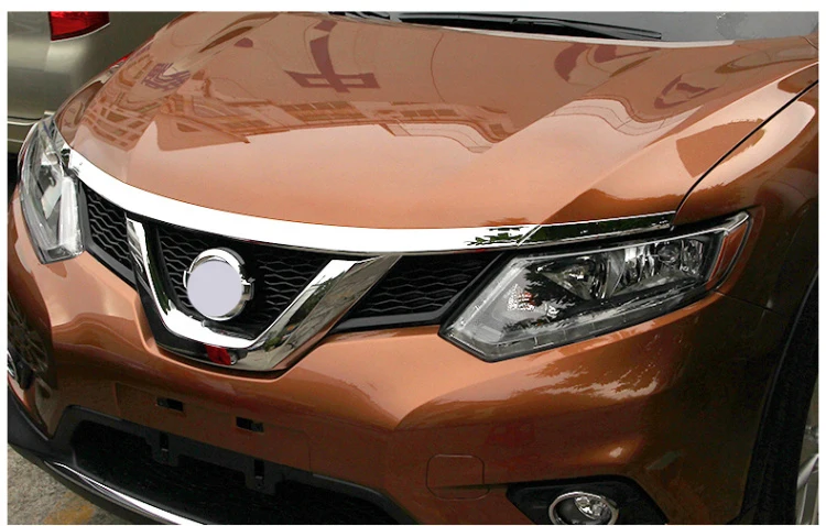 Автостайлинг ABS Хромированная часть наружная для Nissan Rogue X-Trail T32- ABS передняя Накладка крышки двигателя 3 шт./компл