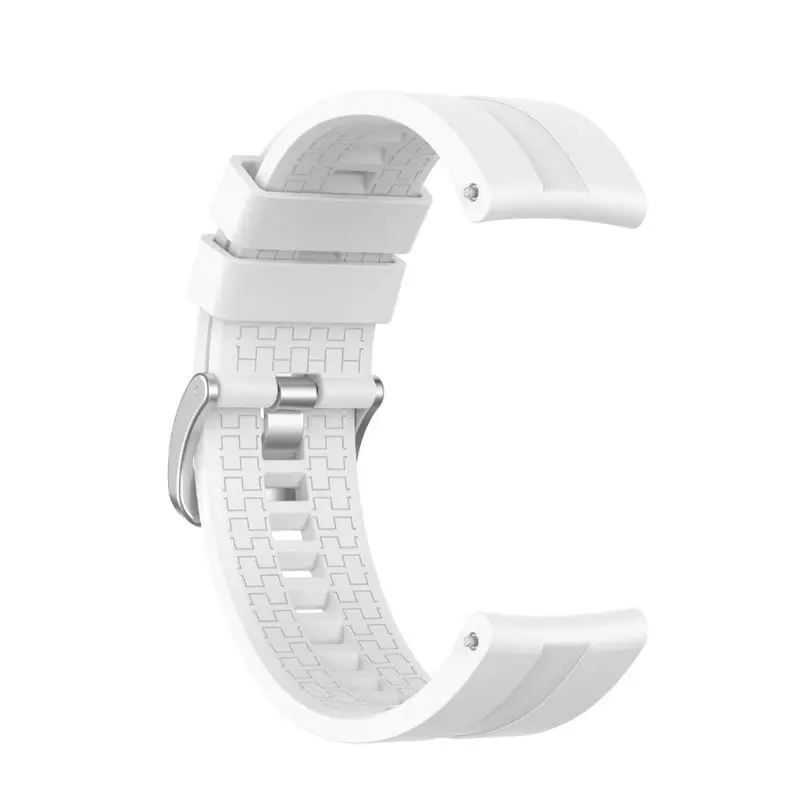 Белый Спортивные наручные силиконовые часы ремешок для huawei Часы GT2 46 мм gear S3 Classic - Цвет: Белый