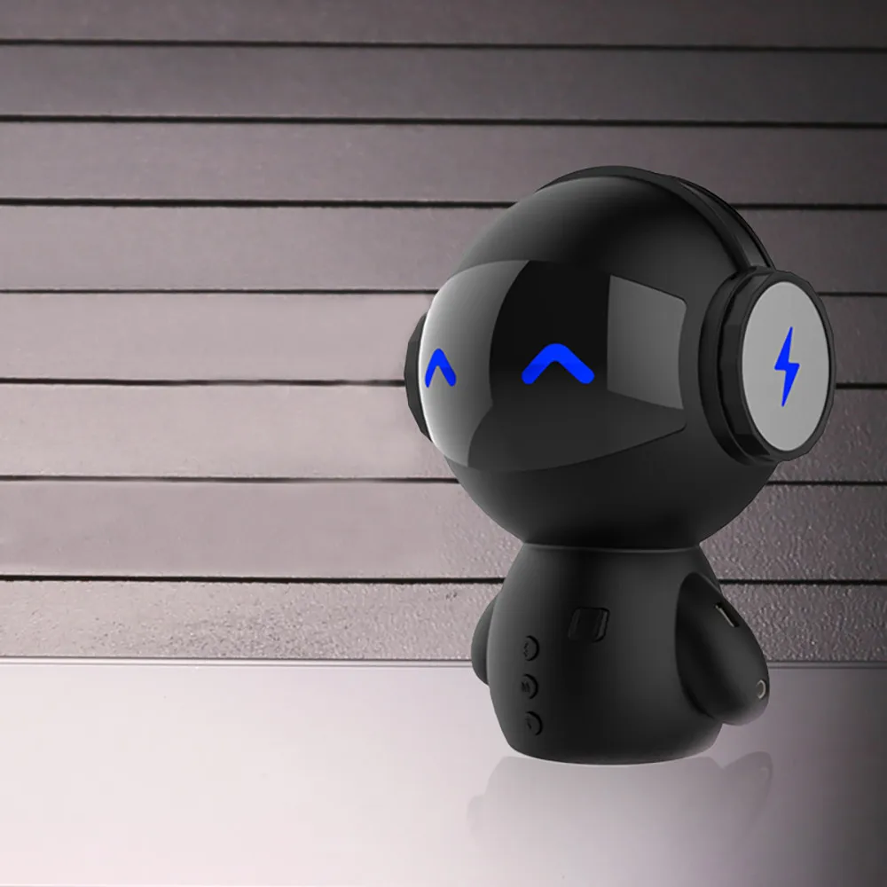 Bluetooth динамик портативный мини милый робот сабвуфер беспроводной динамик s поддержка AUX TF колонка блютуз