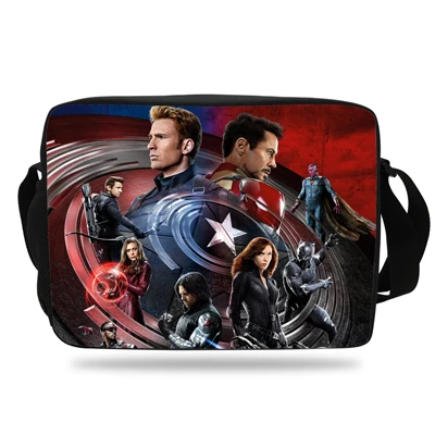 nM815 Fashional Messenger Shoulder Bag For Children The Avengers School Messenger Bag For Kids Boys Girls Print Travel Bag - Цвет: nM815
