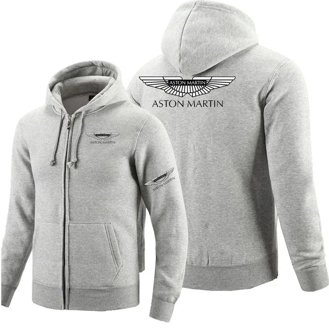 Толстовки на молнии с логотипом Aston Martin; флисовая толстовка с капюшоном и длинными рукавами; мужская куртка на молнии; толстовка c