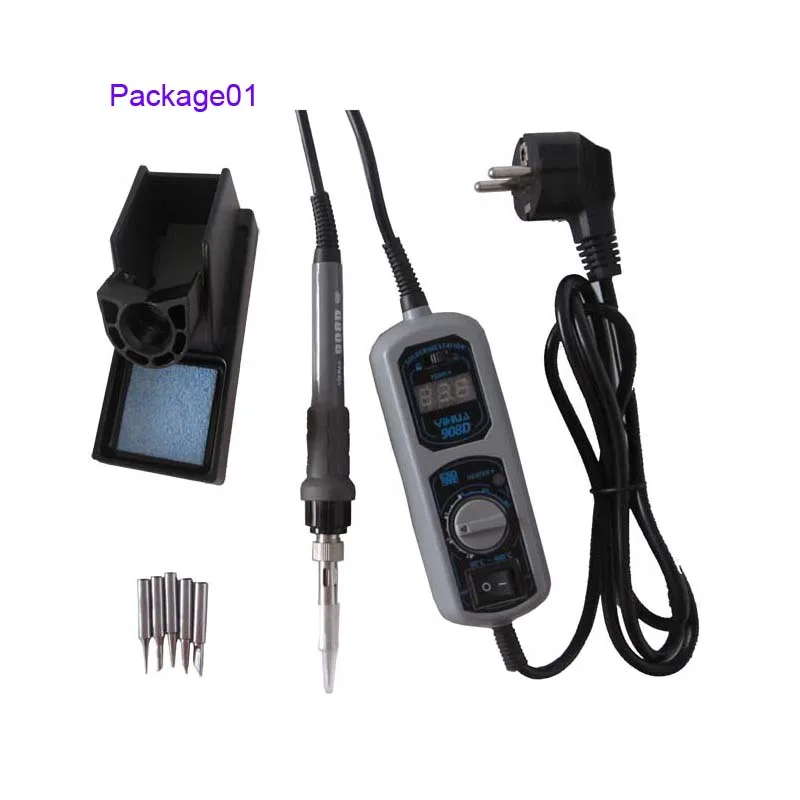Package01 YIHUA 220V 60W 908D набор паяльников с различными инструментами для ремонта пайки, аксессуары - Цвет: Package01