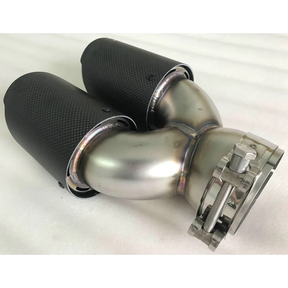 1 PC Car Modification Universal Dual Sandy Automobile exhaust pipe Muffler tip for 3 Series car