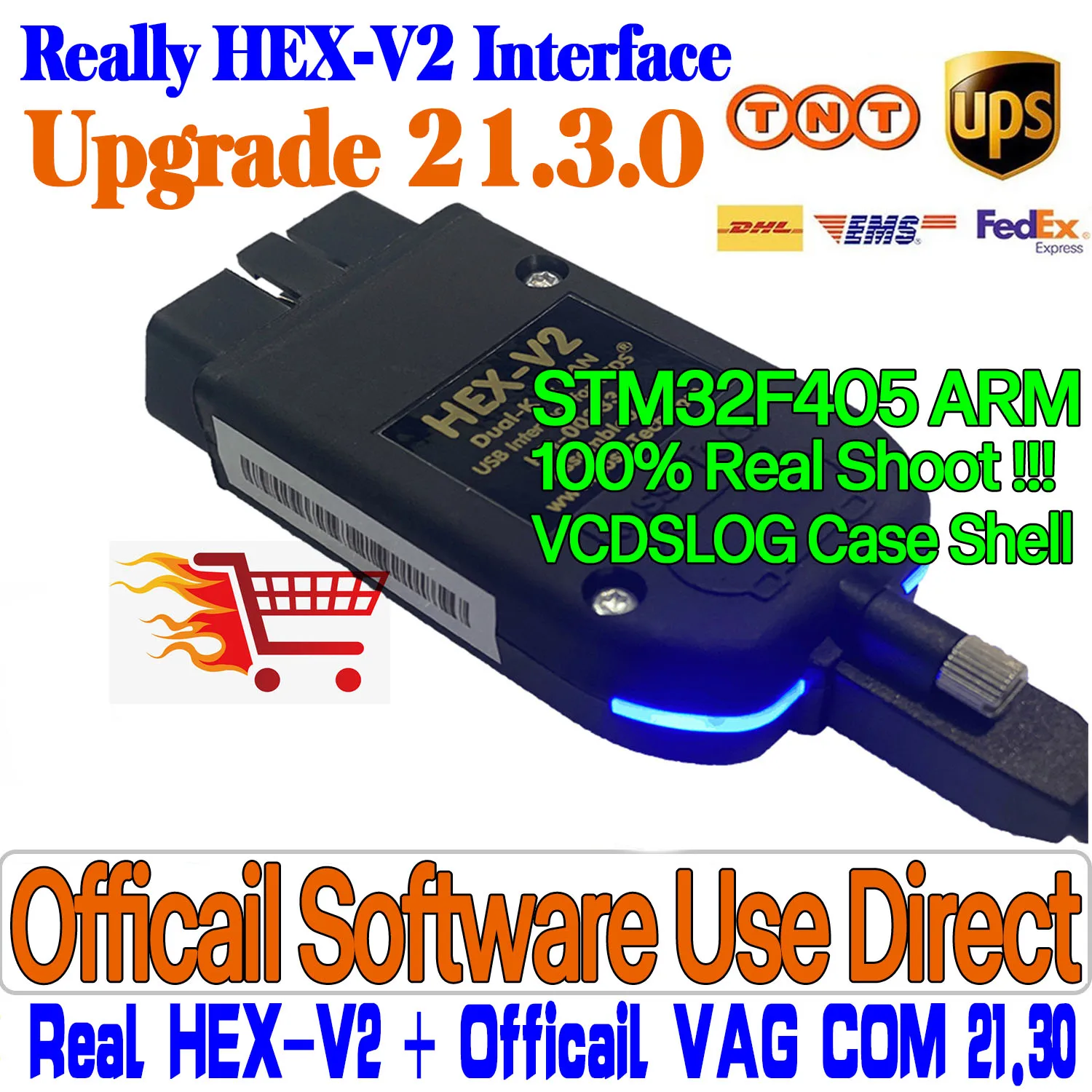 2021NEW реальные шестигранный V2 VAGCOM USB Прямая Интерфейс HEX-V2 для VW-AUDi VAG COM