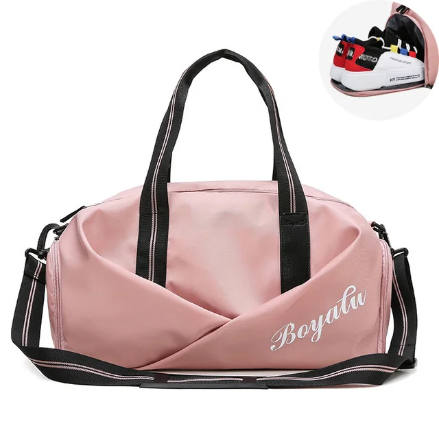 Pink Женская спортивная сумка, спортивная сумка, тренировочные сумки для обуви, для путешествий, сухой и влажный Коврик для йоги, спортивная сумка, Mochila Sporttas - Цвет: Pink