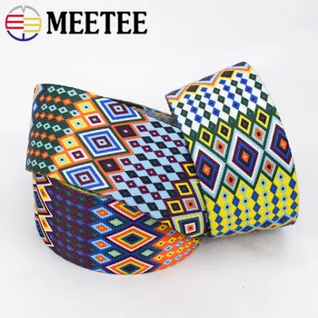 

4m 50mm Polyester 2mm Thick Ethnic Printed Webbings Tapes Bag Strap Belt Ribbons for DIY Bias Binding Sewing Accessories