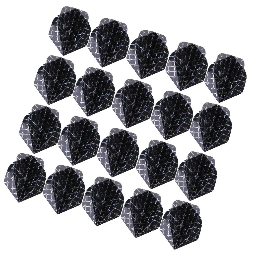 20pcs Dart Flights Standard Geometric Patterns Darts Flights Protectors Darts Accessories Kit
