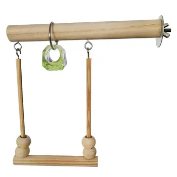 

Parrot Nibble Wood Color Swing Standing Bar Bird Puzzle Trick Toy for Parrots