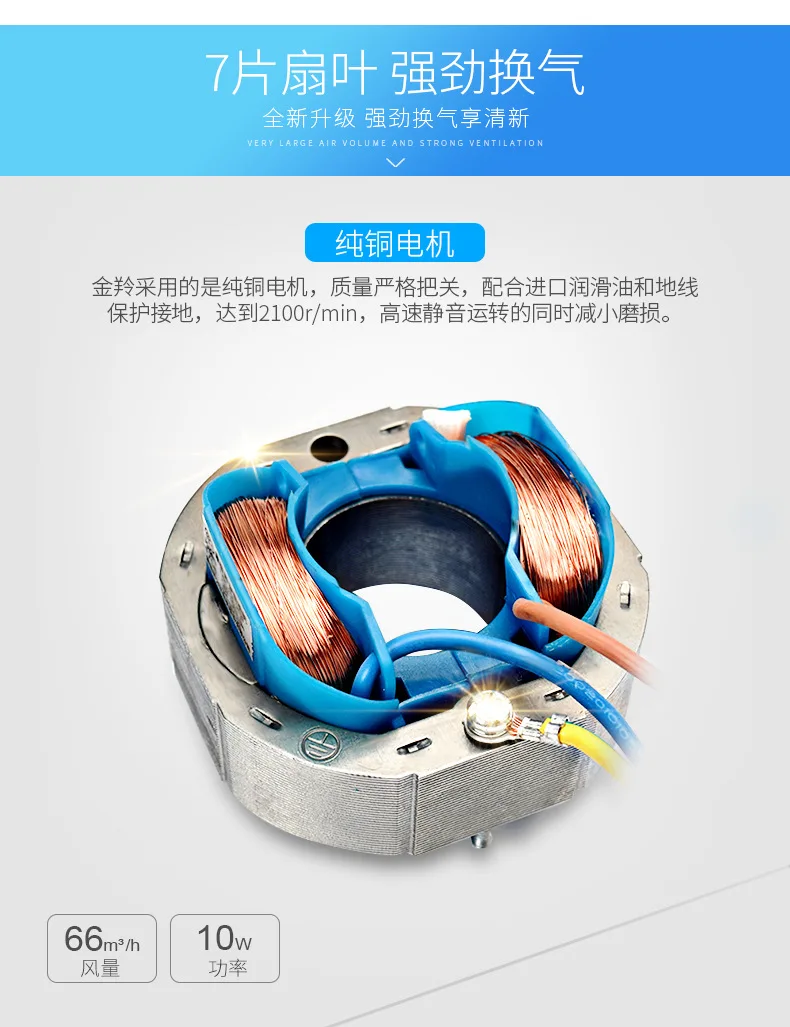 Вытяжной вентилятор 4 дюйма со стеклянным окном, ультратонкая панель для ванной комнаты, бесшумная вытяжная вентиляция ITAS9916A