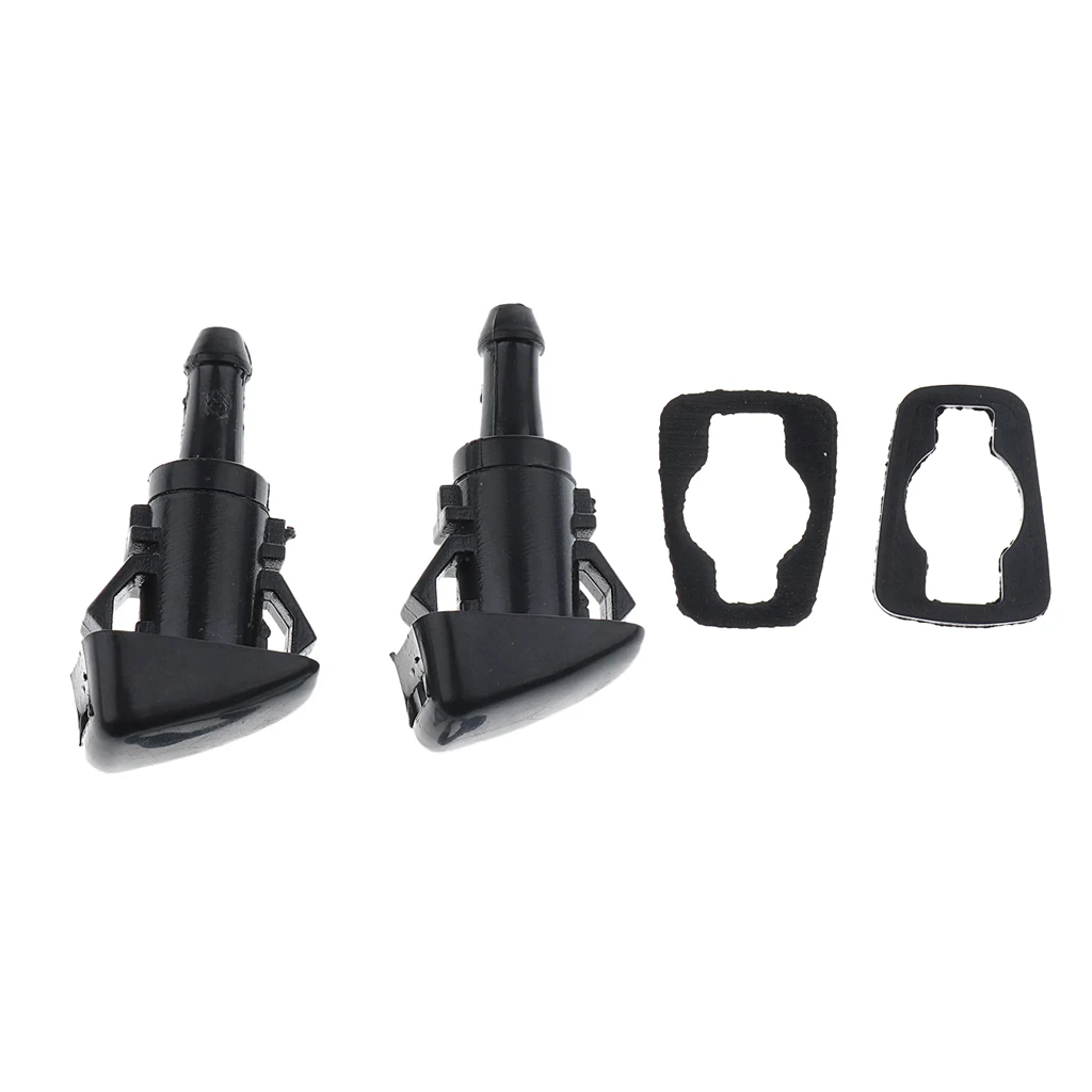 2 Pieces Black Wiper Water Spray Jet Washer Nozzle for Chrysler 300C
