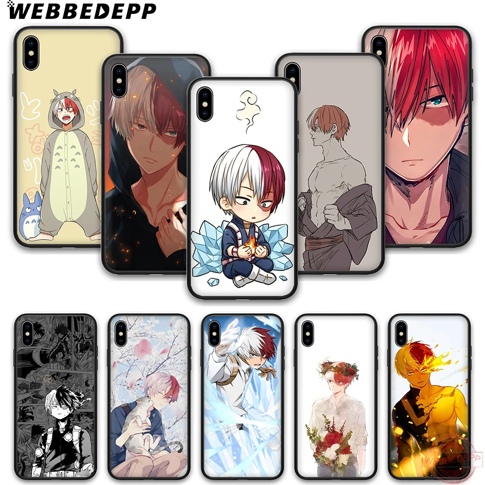 WEBBEDEPP Shoto Todoroki Мягкий силиконовый чехол для телефона из ТПУ iPhone 5 6 7 8 Plus X XS XR Max 11 11peo