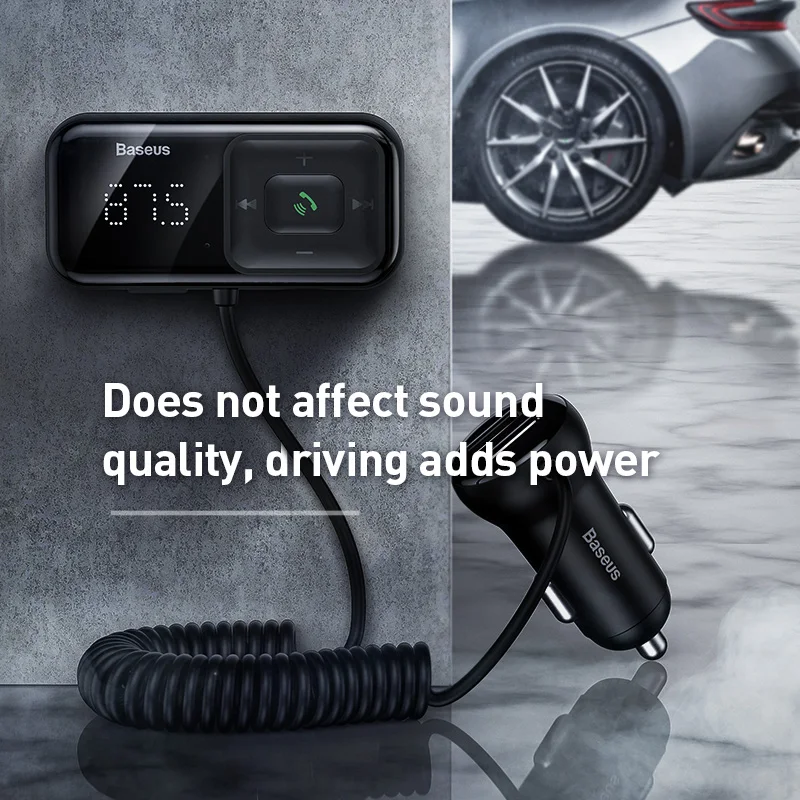 Автомобильный fm передатчик Baseus Bluetooth 5 0 3.1A USB Автомобильное зарядное устройство AUX