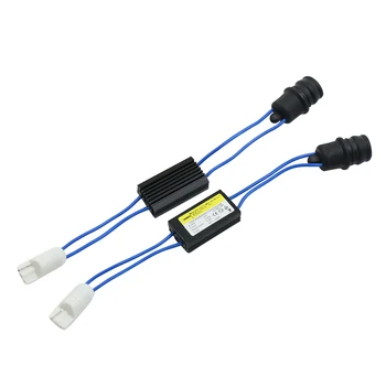 

X Autohaux Pair T10 Car LED Warning Error Decoder Canceller Anti Flicker Capacitors DC 12V LED Headlight Decoder