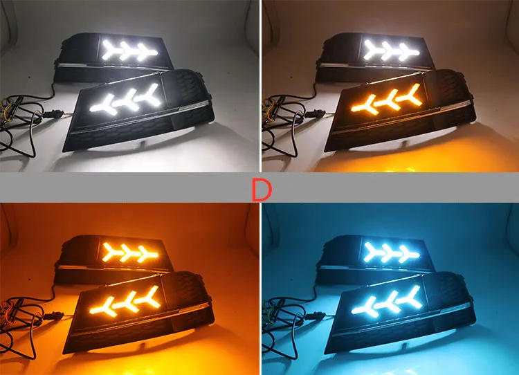 EOsuns led drl дневные ходовые огни для Audi A3- с динамическим движущимся желтым поворотным сигналом и синим ночным светом