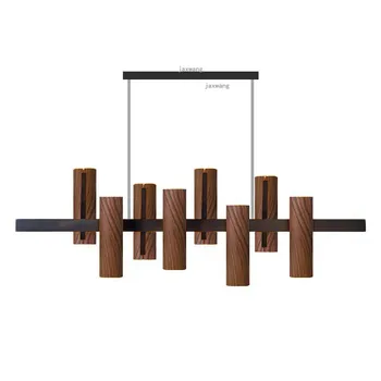 

Nordic LED Pendant Lights Dining Room Solid Wood Light Fixtures Creative Design The Bar Art Pendant Lamp Kitchen Hanging Lamps