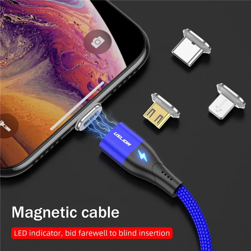 Магнитный кабель быстрой зарядки с плоской головкой type C Micro USB кабель для iPhone 11 Pro MAX 6 6S 7 8 Plus телефонный кабель
