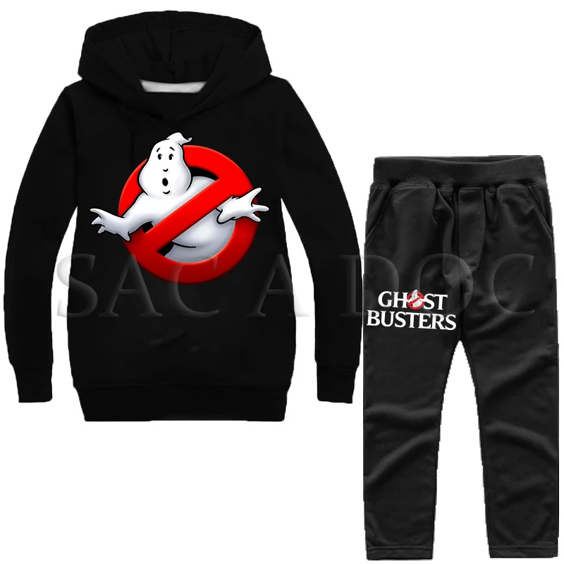 Новинка; Лидер продаж; комплект из двух предметов; Модные свитшоты с привидениями; спортивная одежда; детский спортивный костюм; толстовка с капюшоном; осенние толстовки для мальчиков и девочек+ штаны; комплекты