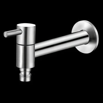 

Wall Mounted Stainless Steel Basin Faucet Single Handle Mixer Tap Cold Bathroom Water Wholesale Bath