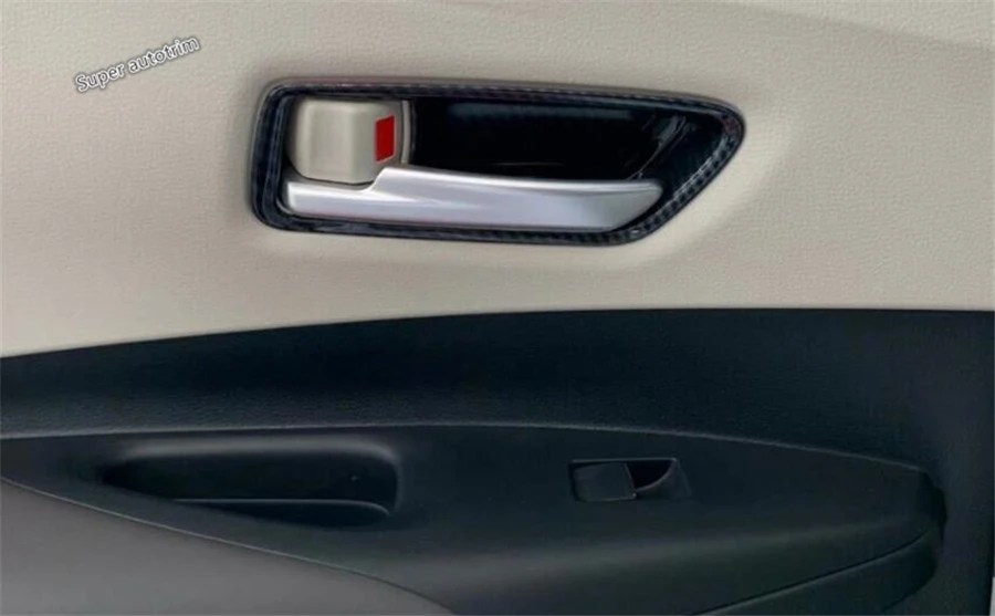 Lapetus внутренняя дверная ручка чаша крышка отделка Подходит для Toyota Corolla матовое углеродное волокно ABS/аксессуары интерьер