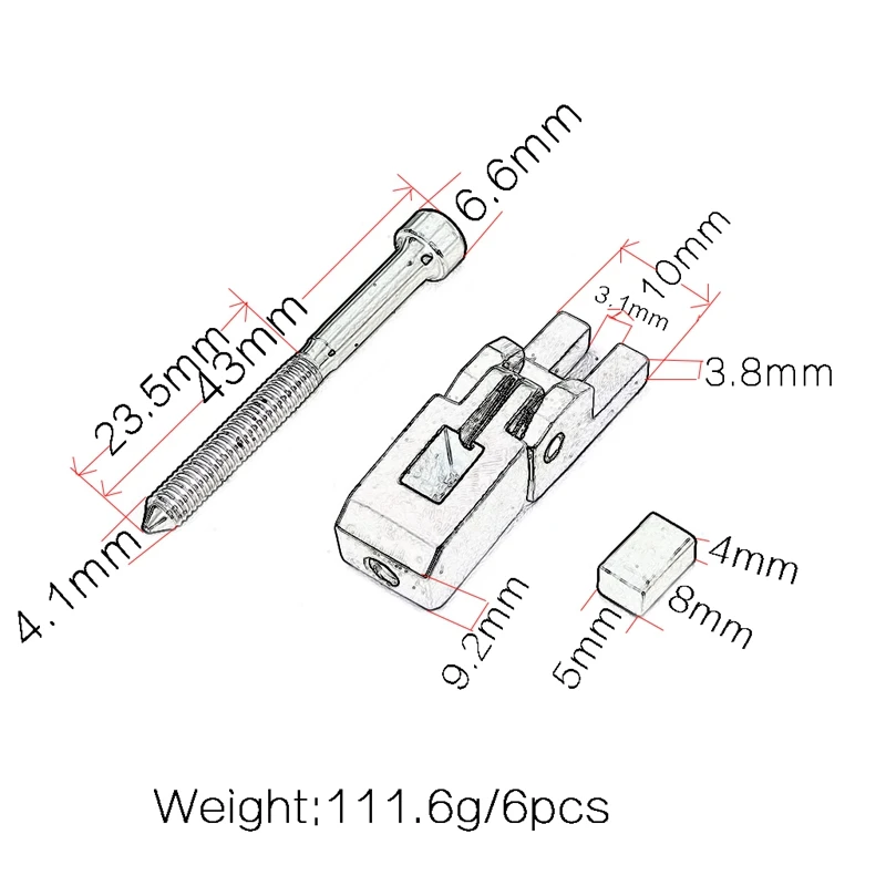 ABZB-6Pcs Металл гитары заблокированы струнные седла для Floyd-Rose тремоло мост части